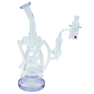 Trifecta 25mm Handmade Joint Complete Dabbing Kit #1 | Purple With Ruby Pearls View | DW