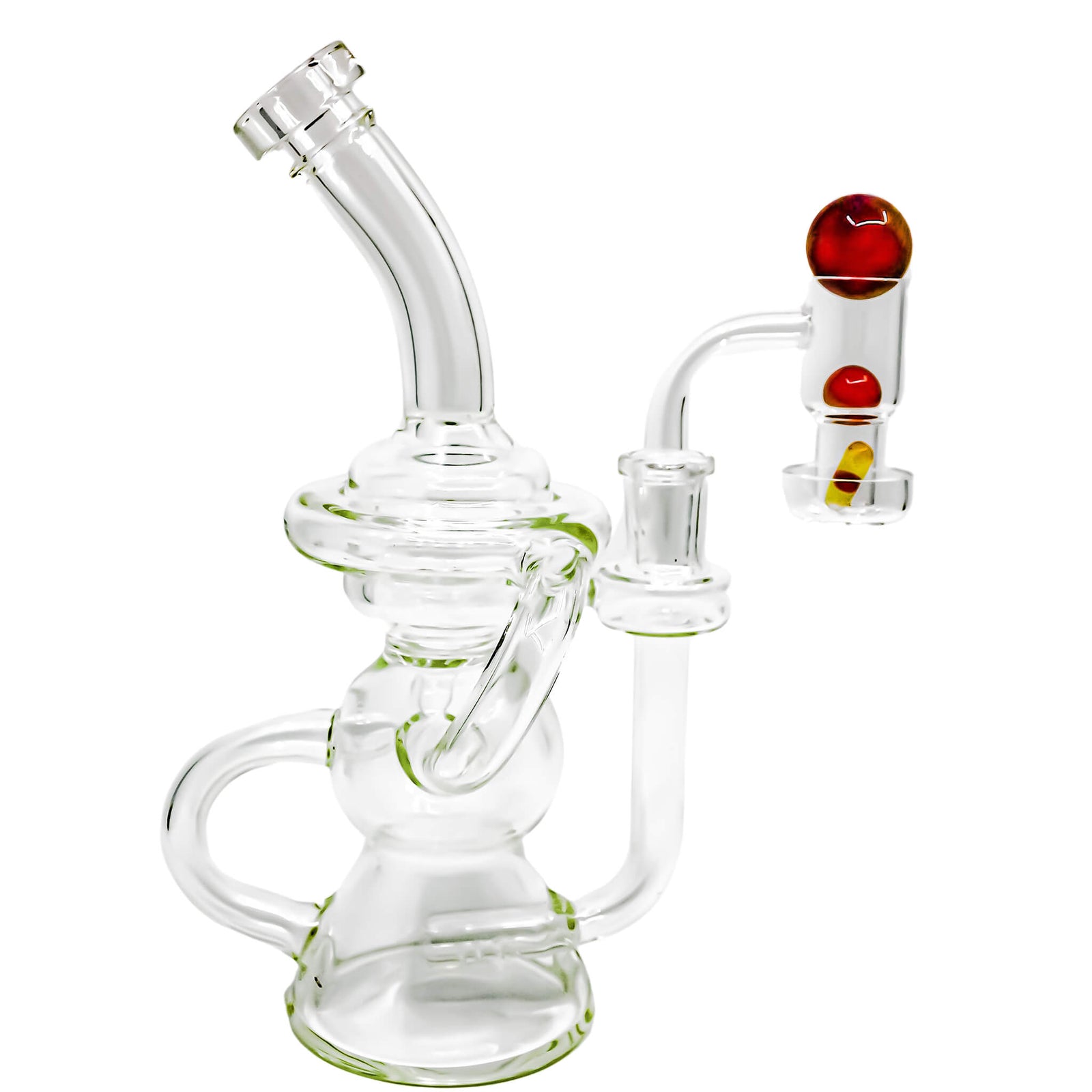 Vornadic Klein Recycler Slurper Dab Kit | Clear Flower Burst Color In Use | Dabbing Warehouse
