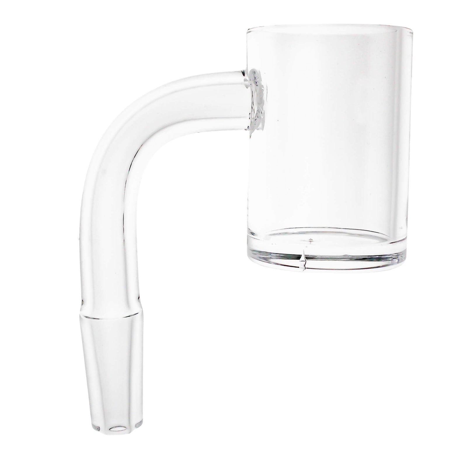 25mm Quartz Banger - Beveled Edge - Clear Bottom | 14mm Male Profile View | DW