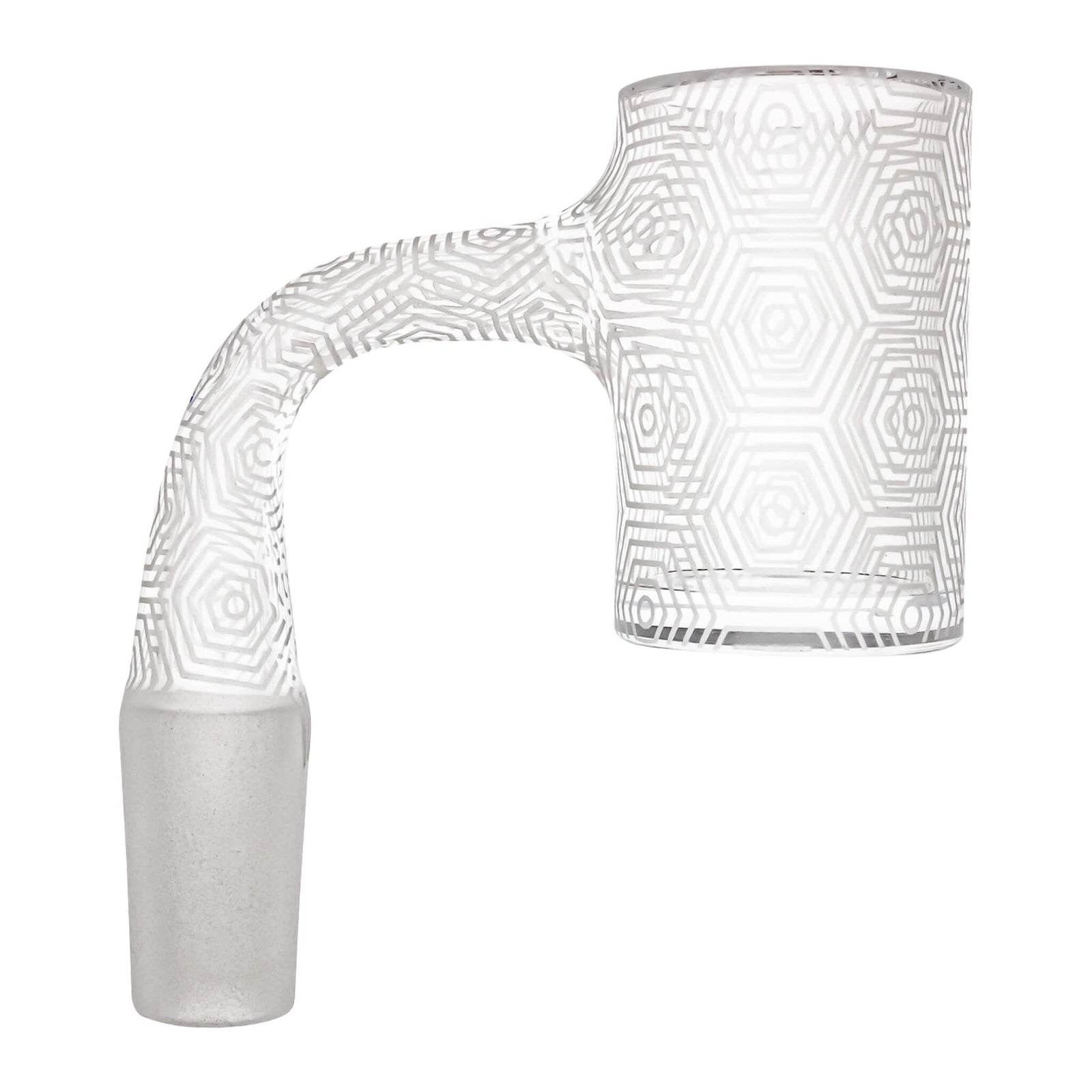 25mm Full Weld Trippy Patterned Quartz Banger | Profile View | Dabbing Warehouse