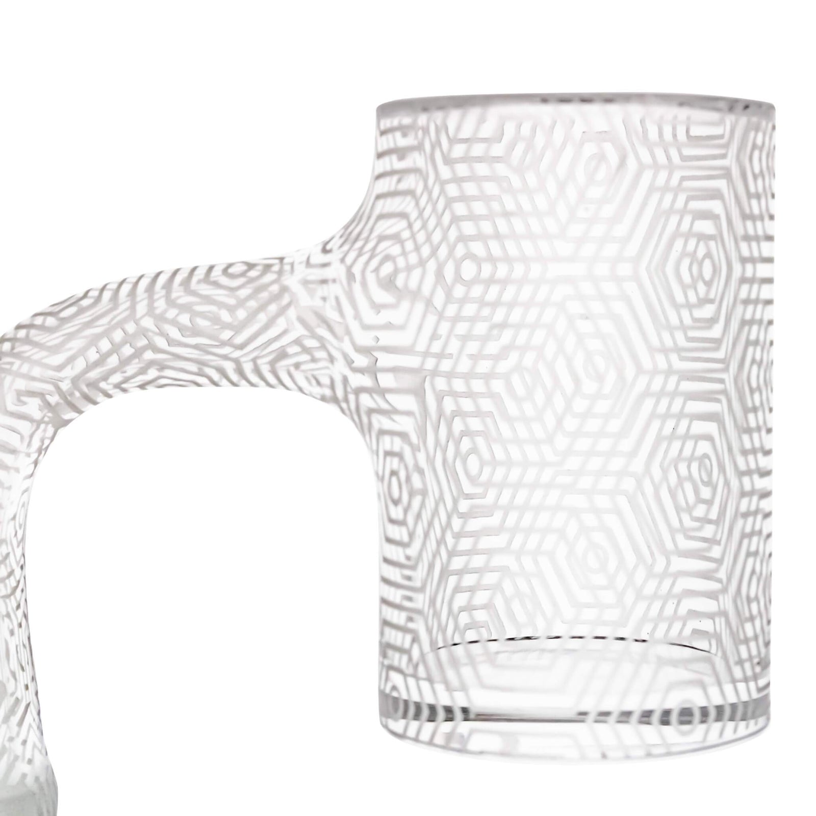 25mm Full Weld Trippy Patterned Quartz Banger | Profile View | Dabbing Warehouse