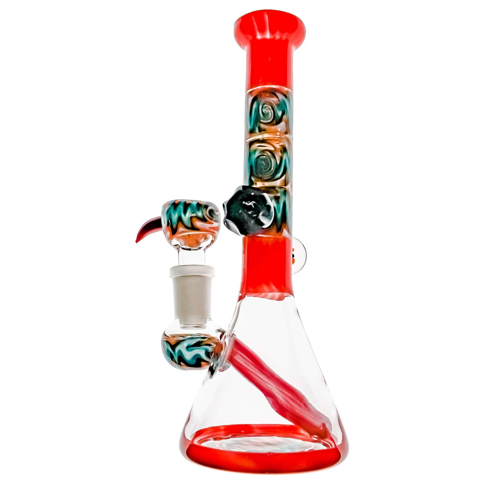 Red Dragon Wig Wag Flower Bong | Profile View | Dabbing Warehouse