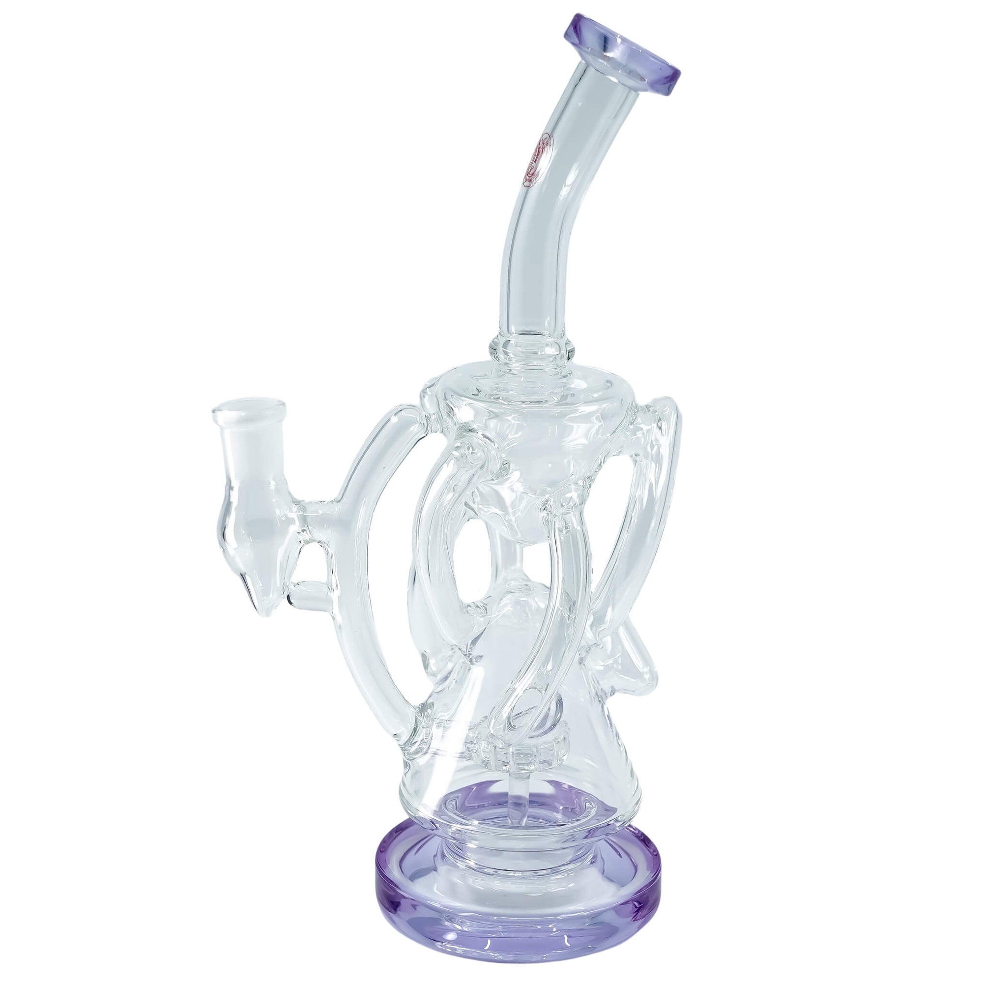 Trifecta Double Recycler Dab Rig | Purple Profile View | Dabbing Warehouse