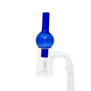 Quartz Carb Cap for Bangers - Blue | In Use View | Dabbing Warehouse