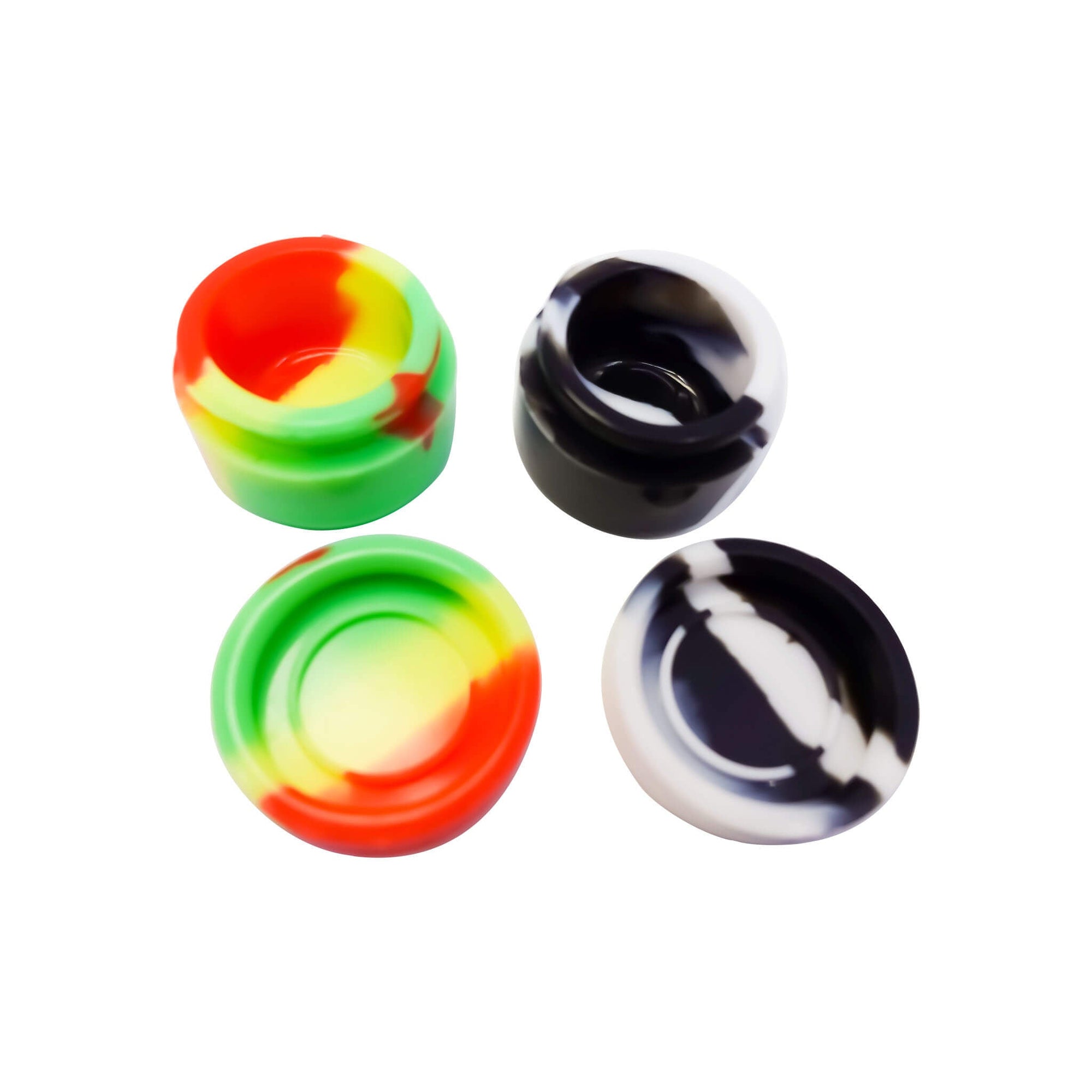Colorful Silicone Dab Container | Open Lids View | Dabbing Warehouse