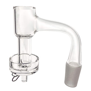 Full Weld 30mm Terp E-Slurper Banger | Clear Tray Profile View | DW