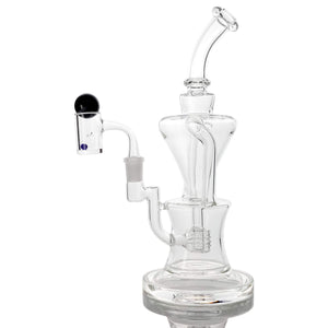 Futurus Recycler 25mm Auto-Spinner Dab Kit | Blue Crystal Terp Pearls View | the dabbing specialists