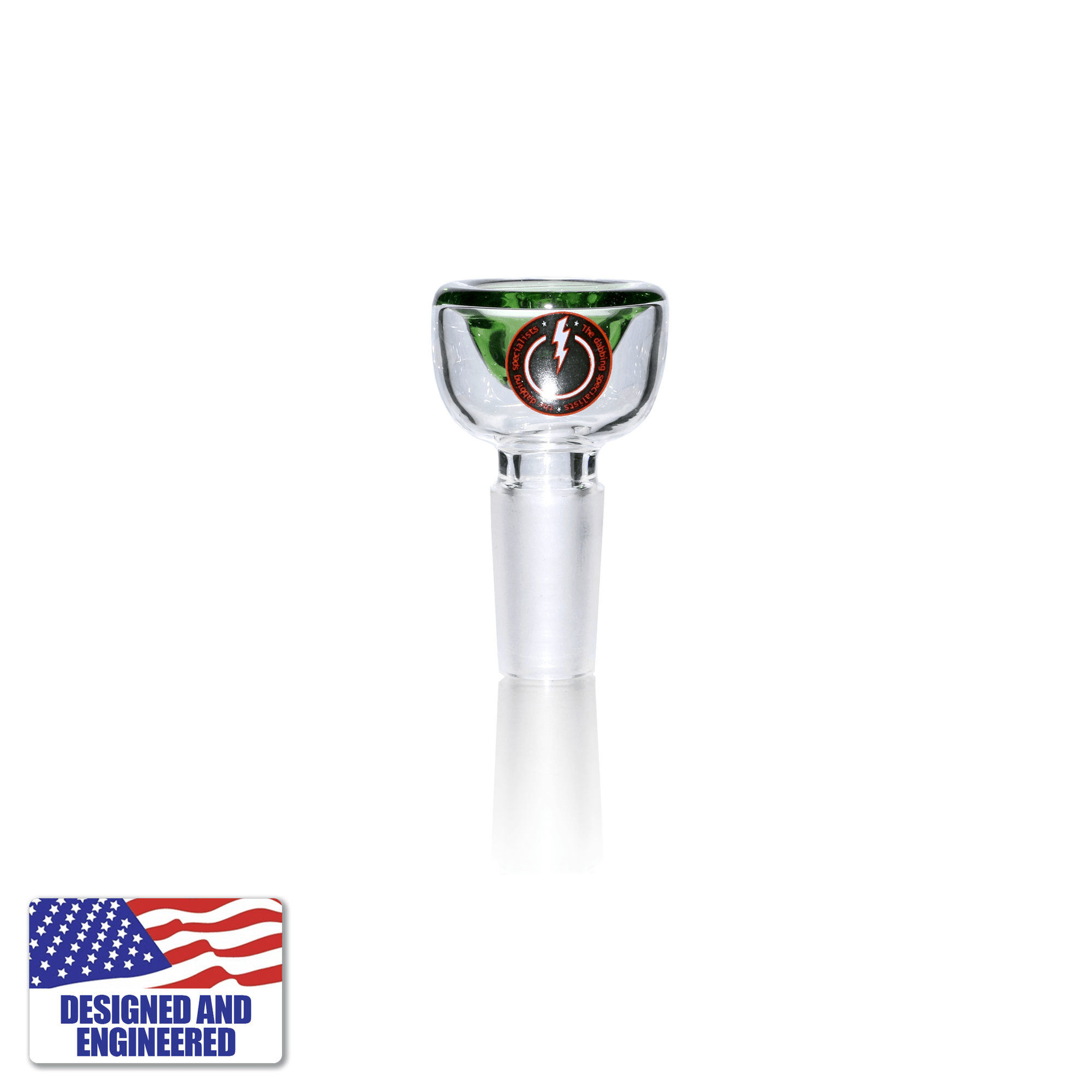 Flower Bowl Slide - 5 Hole, 14mm Male | Front Profile View | Dabbing Warehouse
