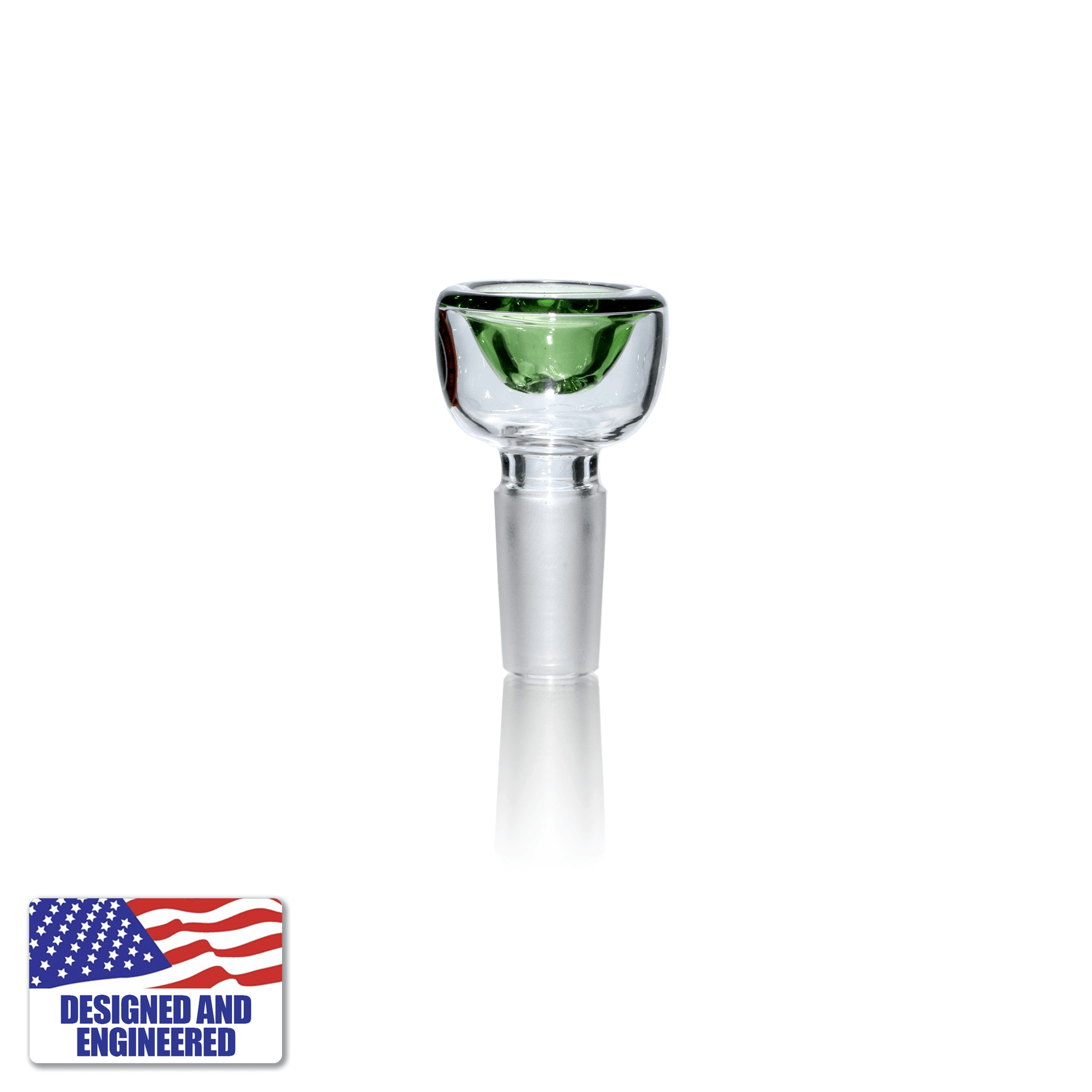 Flower Bowl Slide - 5 Hole, 14mm Male | Front Profile View | Dabbing Warehouse