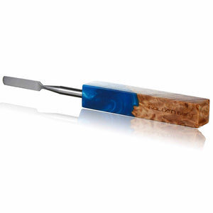 Rounded Blade Titanium Dabber Tool | Blue Handle View | Dabbing Warehouse