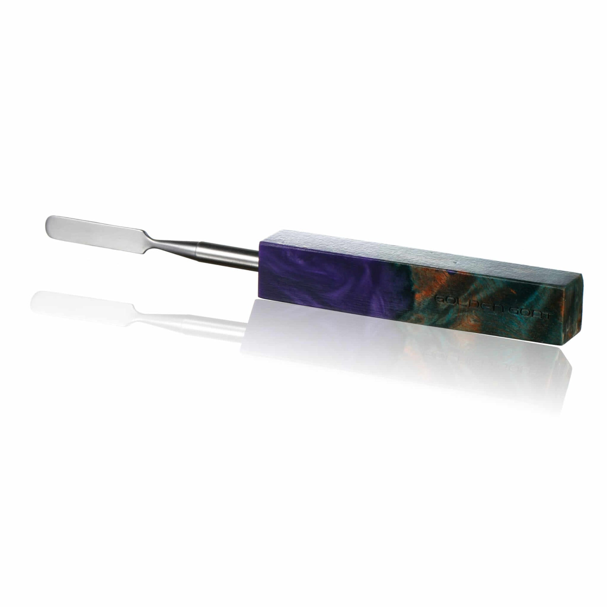 Rounded Blade Titanium Dabber Tool | Purple Handle View | Dabbing Warehouse