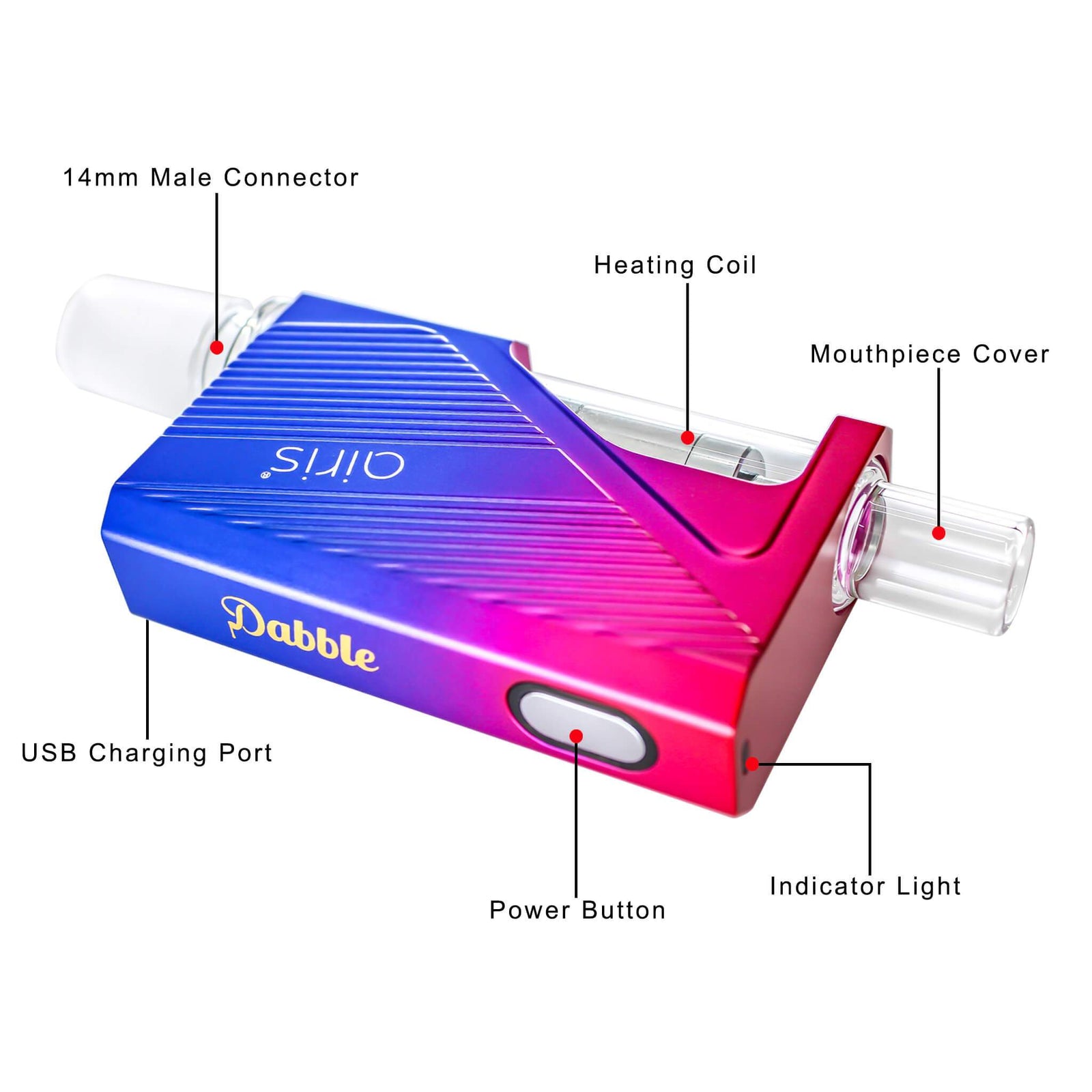 Dabble Dual Use Wax Vaporizer_Blue-Pink