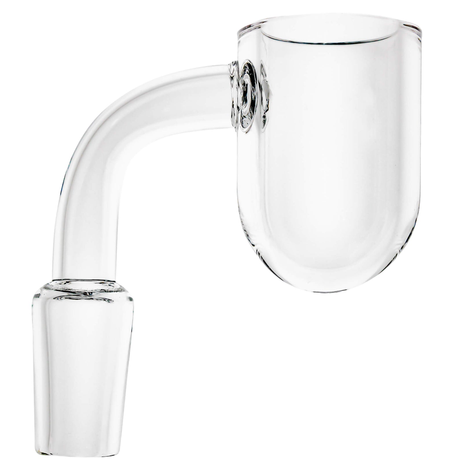 25mm Round Bottom Flat Top Quartz Banger | Profile View | DW