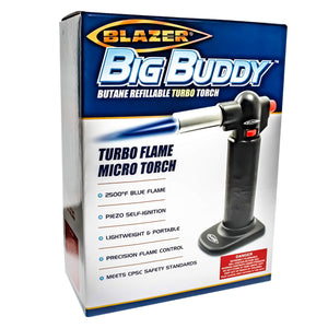 Blazer Big Buddy Torch | Black Boxed View | Dabbing Warehouse