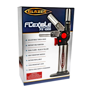 Flexible Turbo Torch | Black & Red In Box View | Dabbing Warehouse