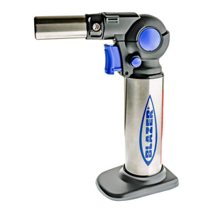 Flexible Turbo Torch | Black & Blue Face Left | Dabbing Warehouse