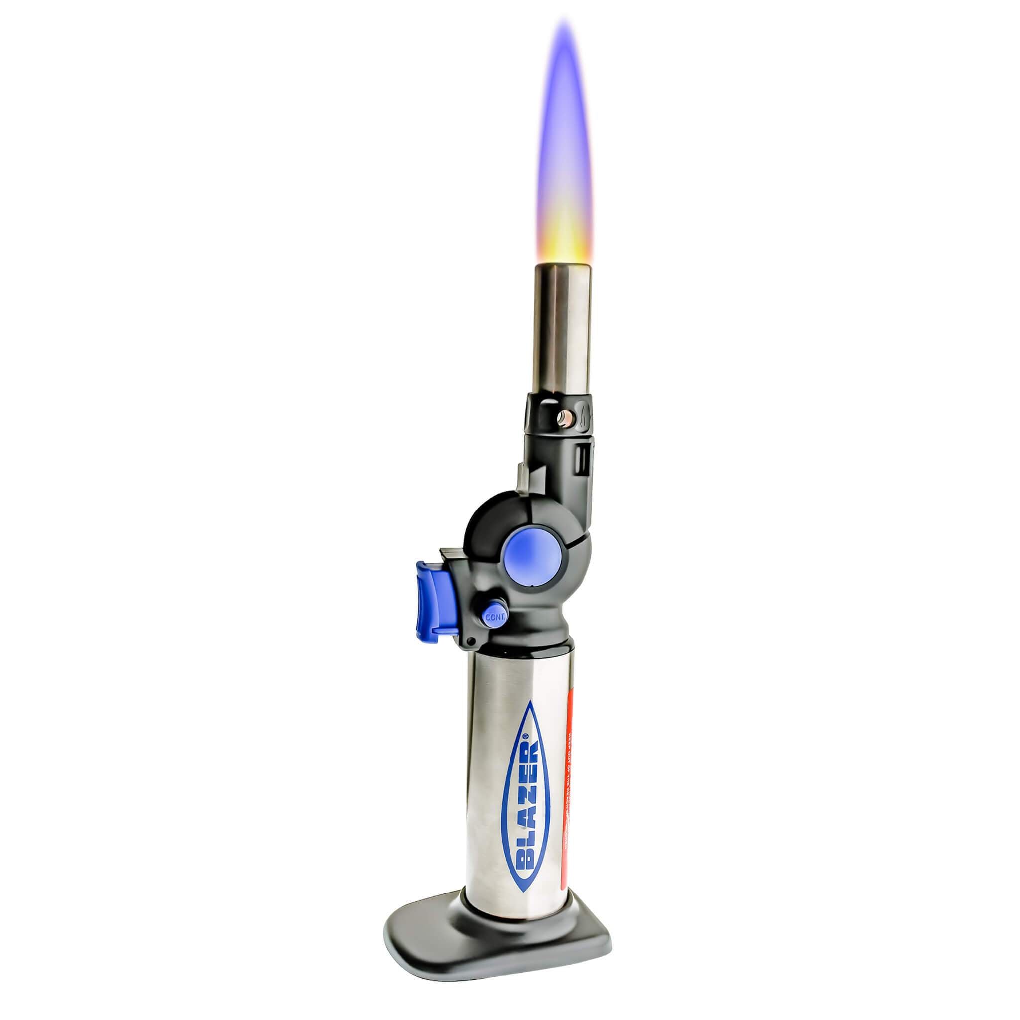 BLAZER Accendino a gas Flexible Turbo Torch Dual Flame (Blu, 30 ml