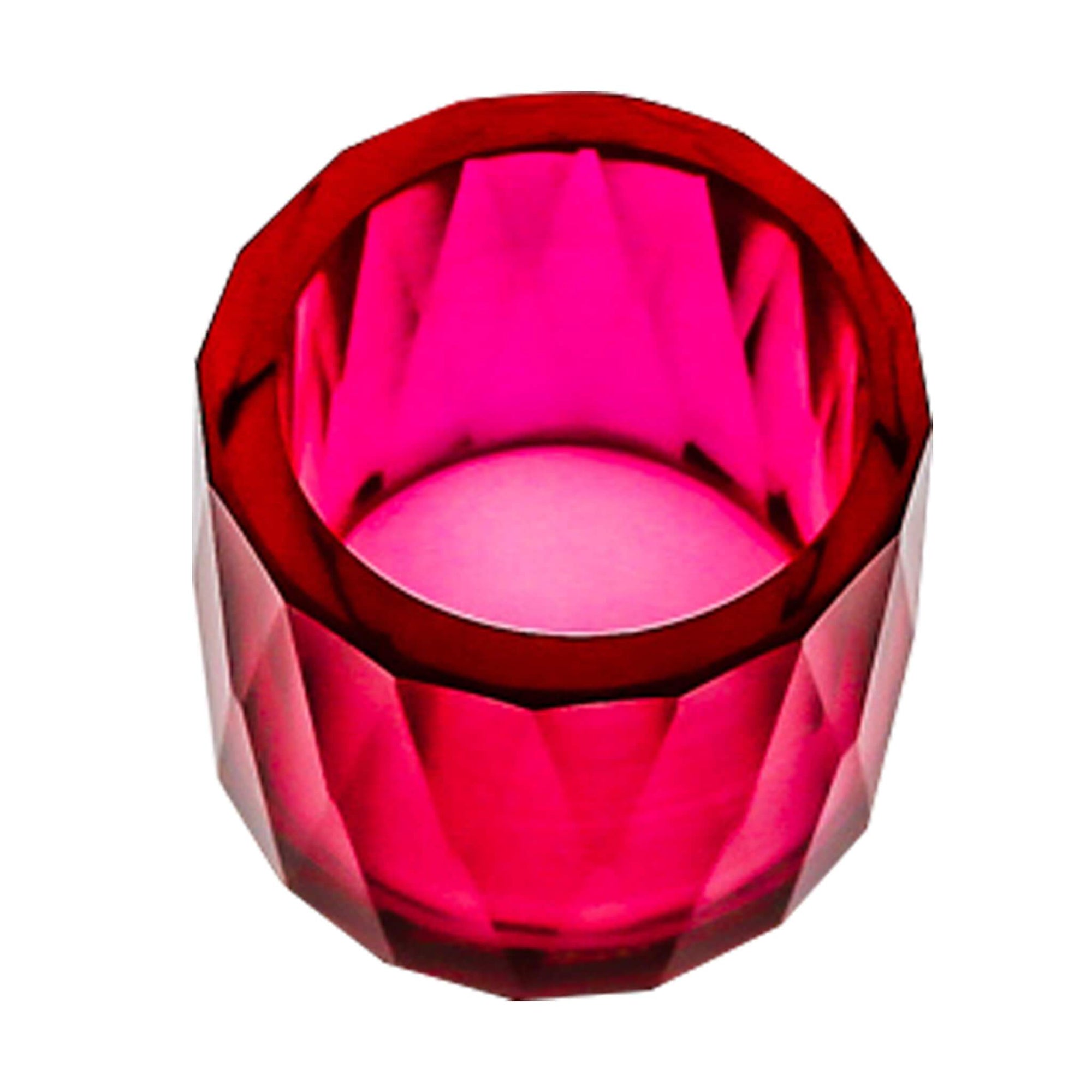 25mm Faceted Ruby Insert Cup | Top Down View | Dabbing Warehouse