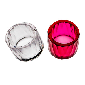 25mm Faceted Sapphire Insert Cup | With Ruby View | Dabbing Warehouse