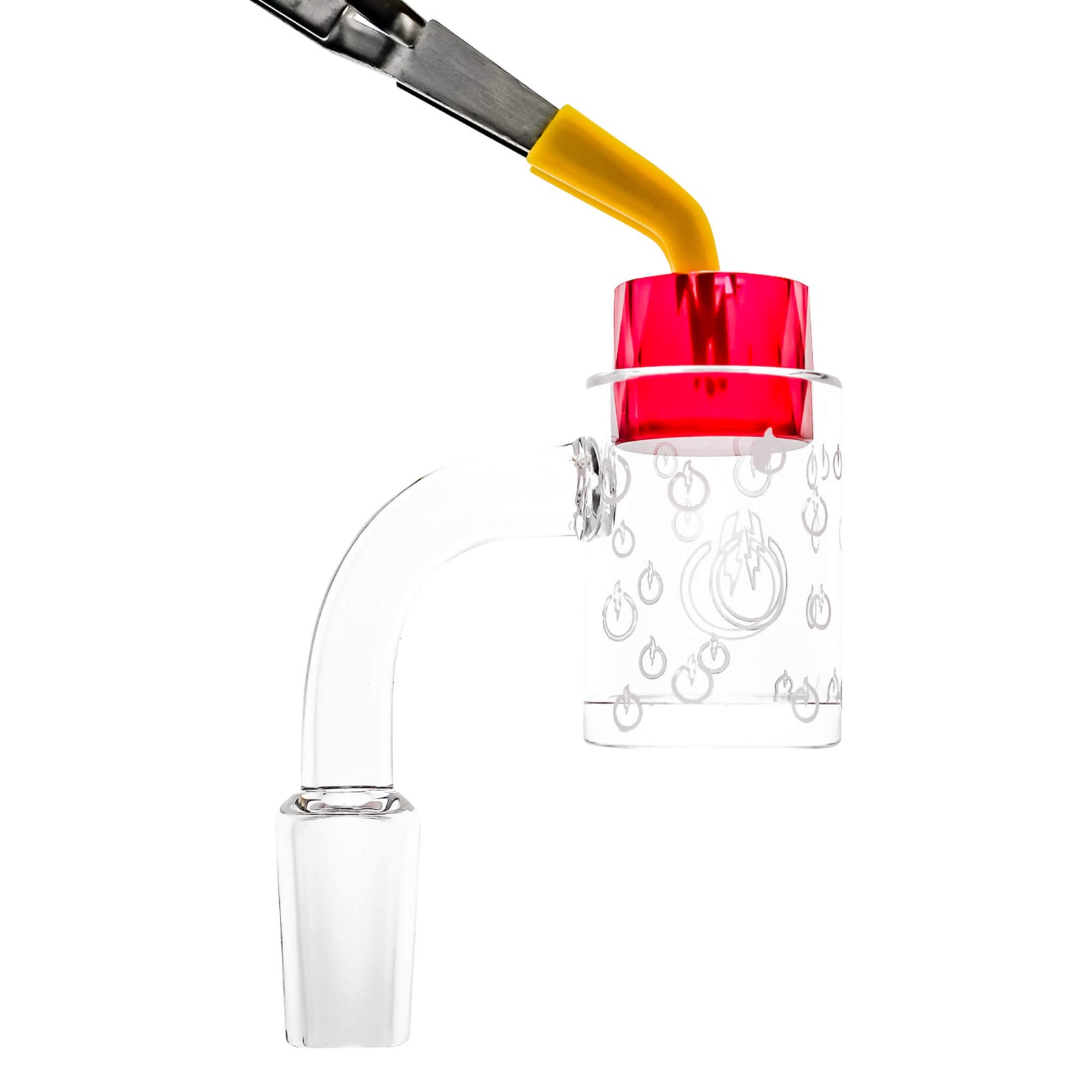 25mm Faceted Ruby Insert Cup | Top Down View | Dabbing Warehouse