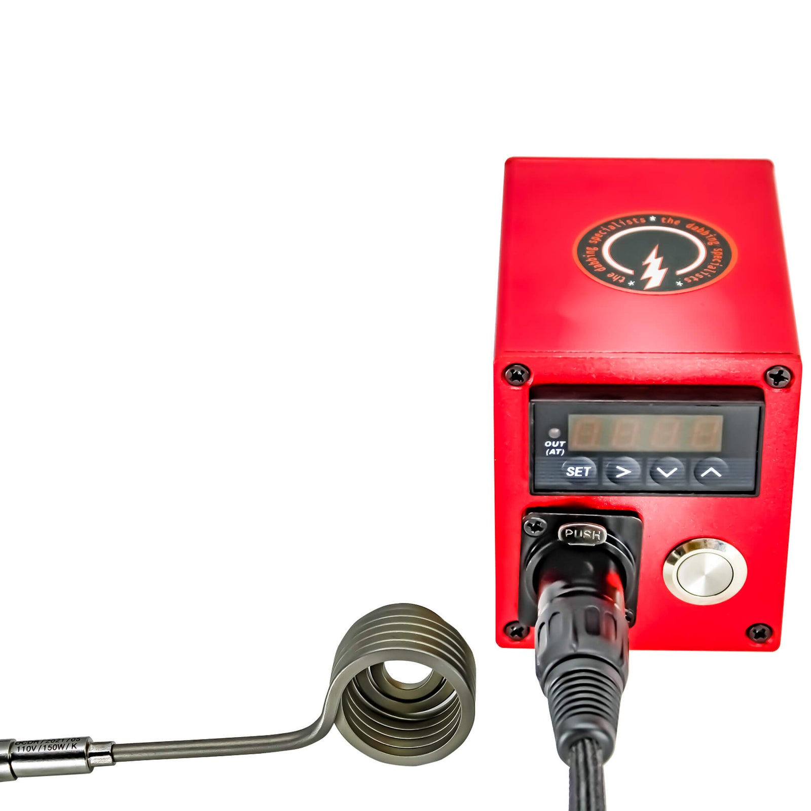Portable Deluxe Enail | Red Deluxe Enail View | the dabbing specialists
