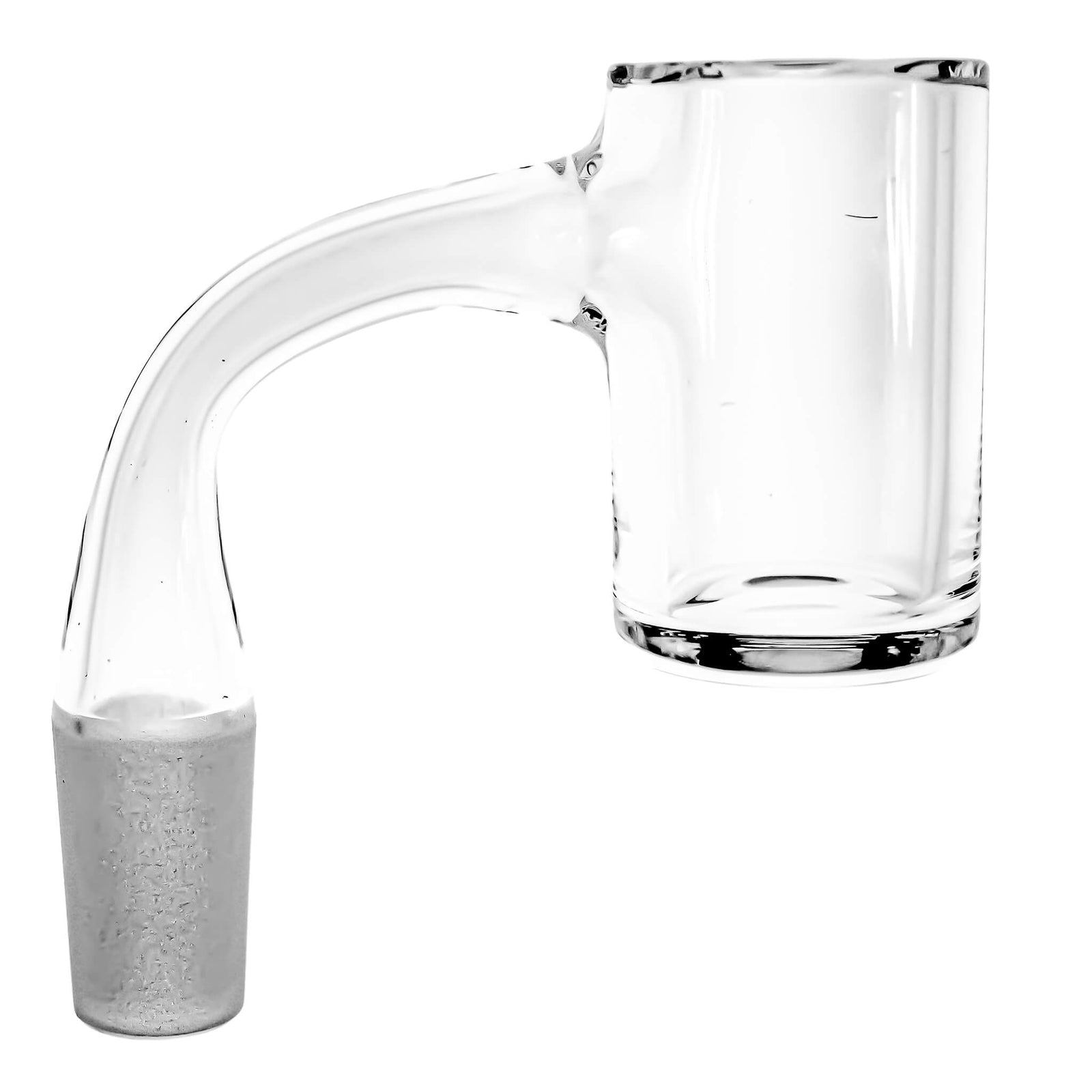 25mm Seamless Weld Clear Bottom Quartz Banger | 10mm Male Profile View | DW