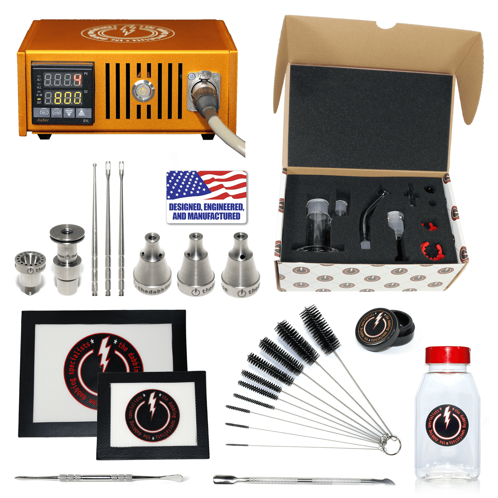 The Complete TDS Dabbing Enail Kit - Deluxe Version | Orange Kit View | Dabbing Warehouse