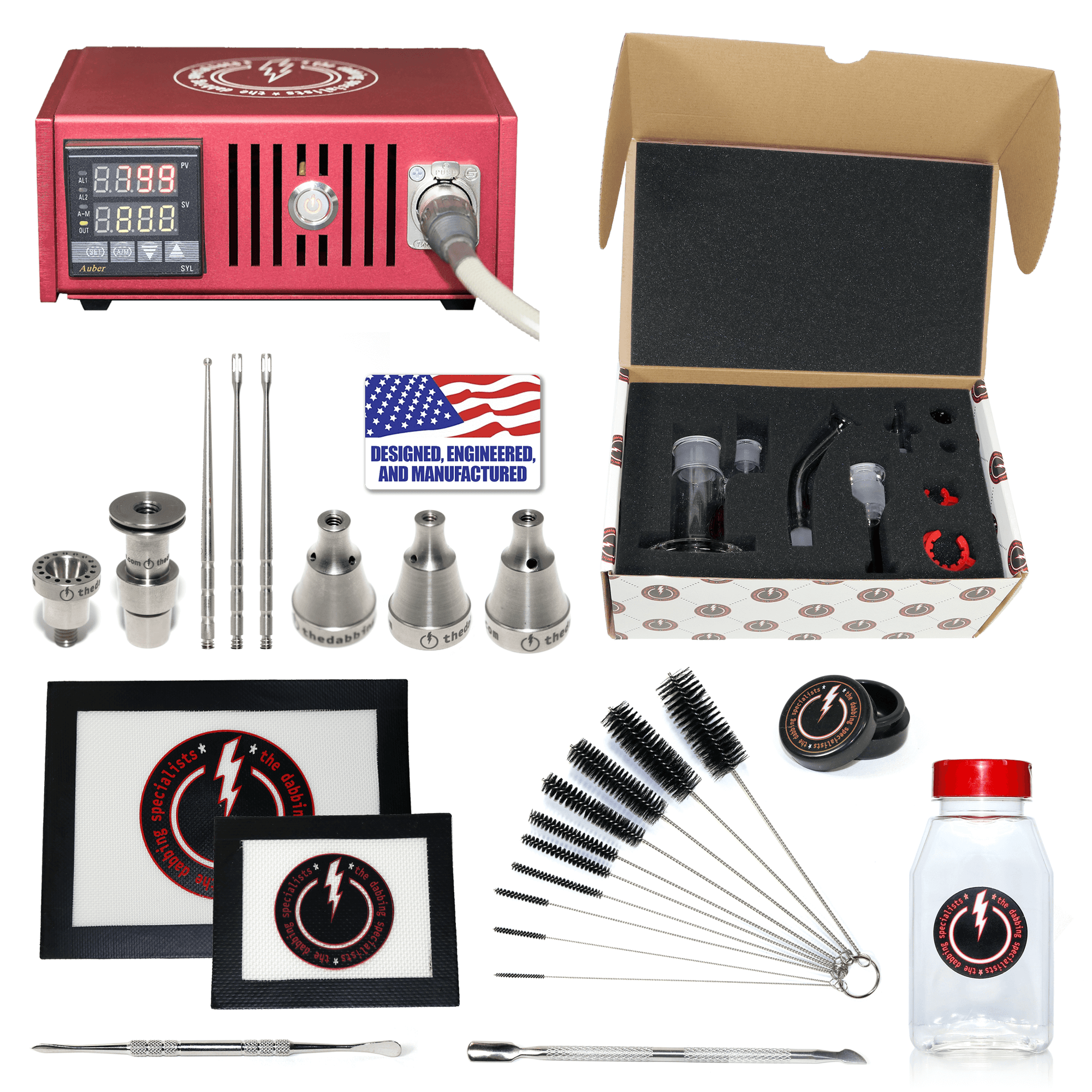 The Complete TDS Dabbing Enail Kit - Deluxe Version | Red Kit View | Dabbing Warehouse