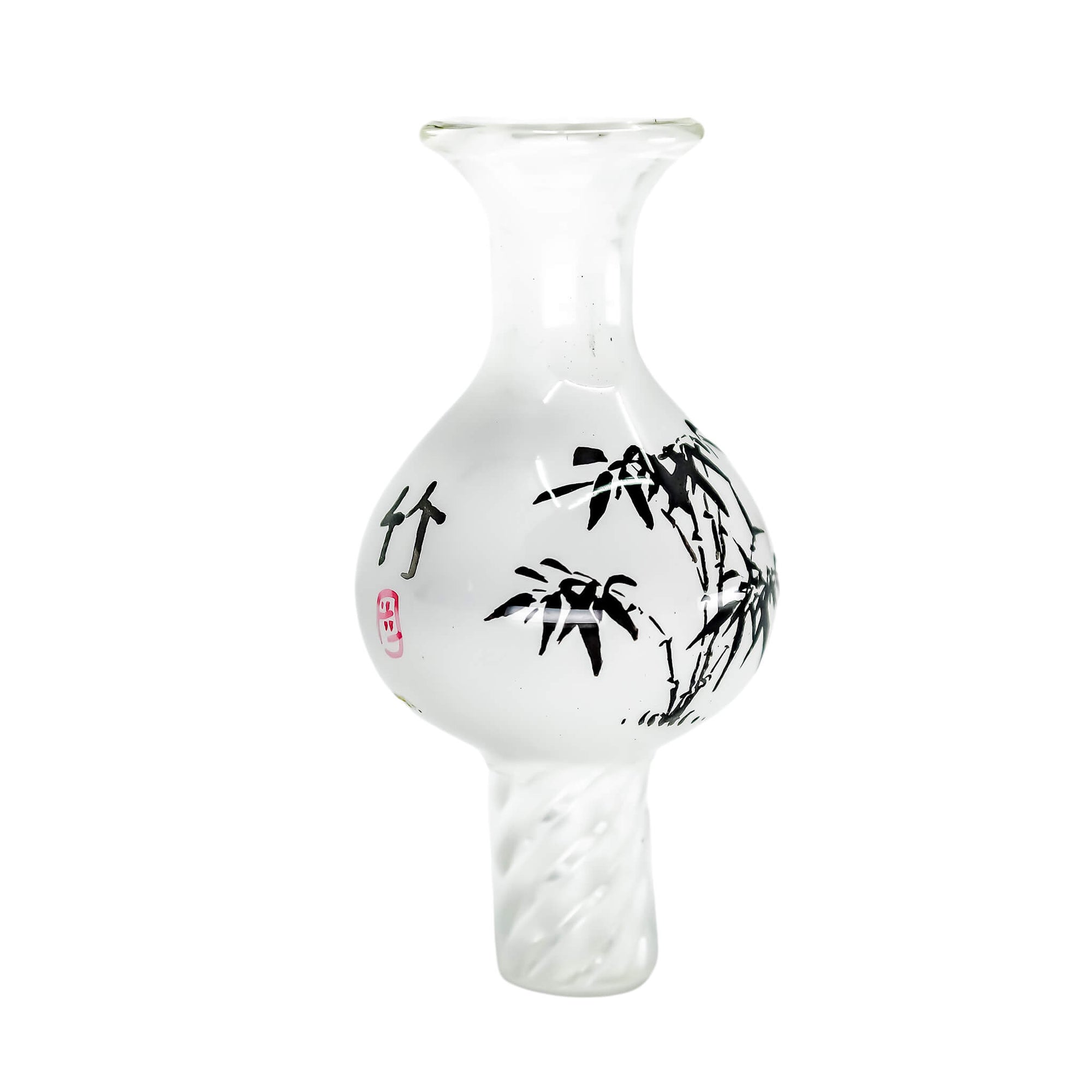 Zen Spinner Bubble Cap | Black Branches Red Character Color Variation View | Dabbing Warehouse