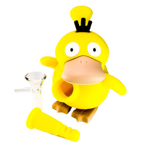 Lucky Ducky Silicone Bong | Disassembled Angled Profile View | Dabbing Warehouse