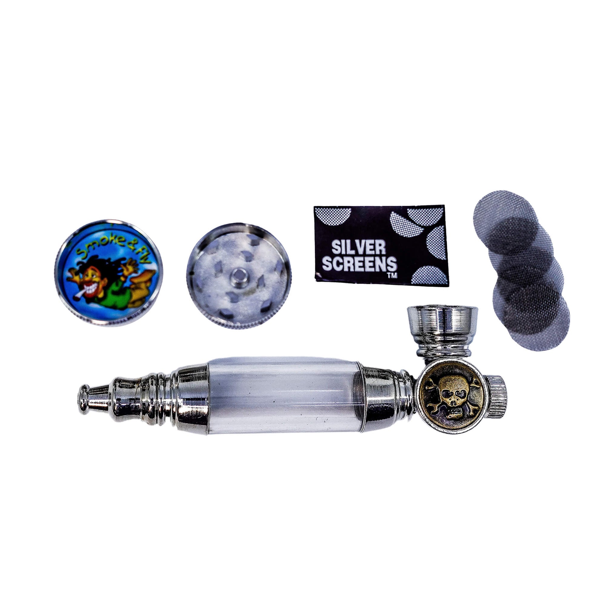 Retro Metal Flower Pipe | View All Six Color Variants | Dabbing Warehouse