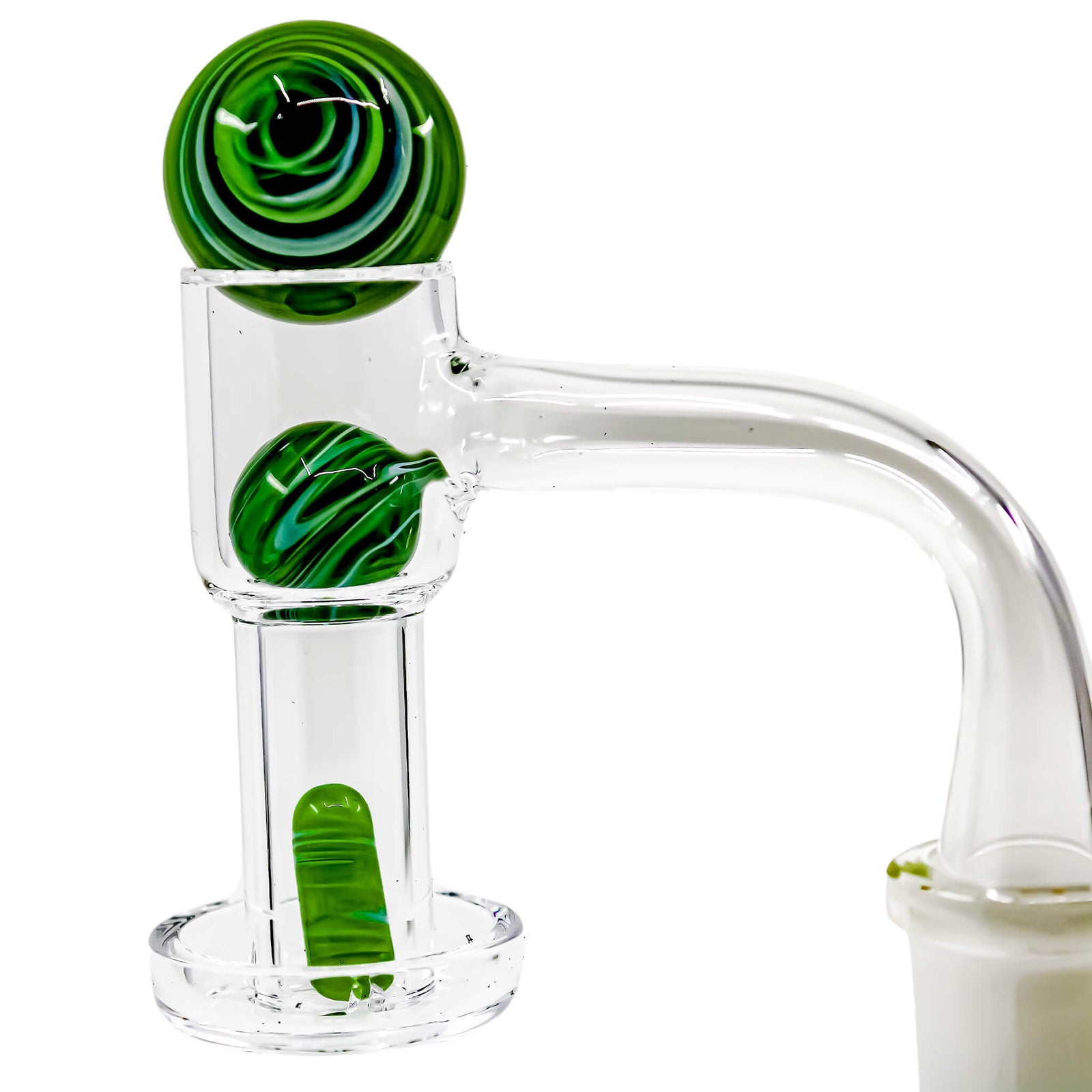 Full Weld Tall VacTube Terp Slurper Tin Set | Green Set View In Open Tin | Dabbing Warehouse