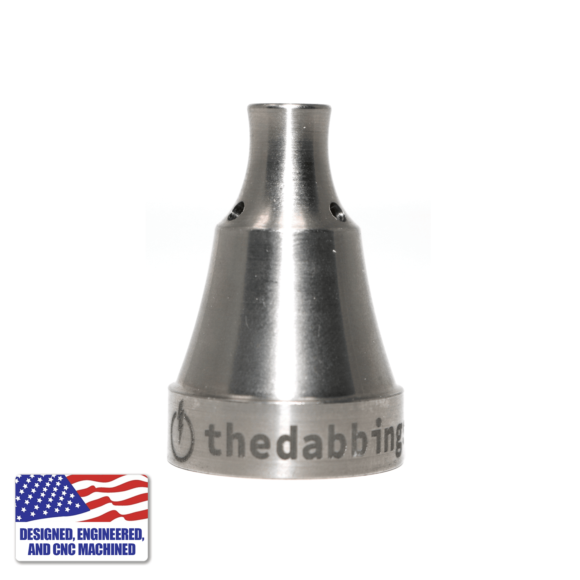Complete Titanium Dabbing Hardware Kit - Male, 18mm/14mm, Claw Shovel | Carb Cap Profile View | DW