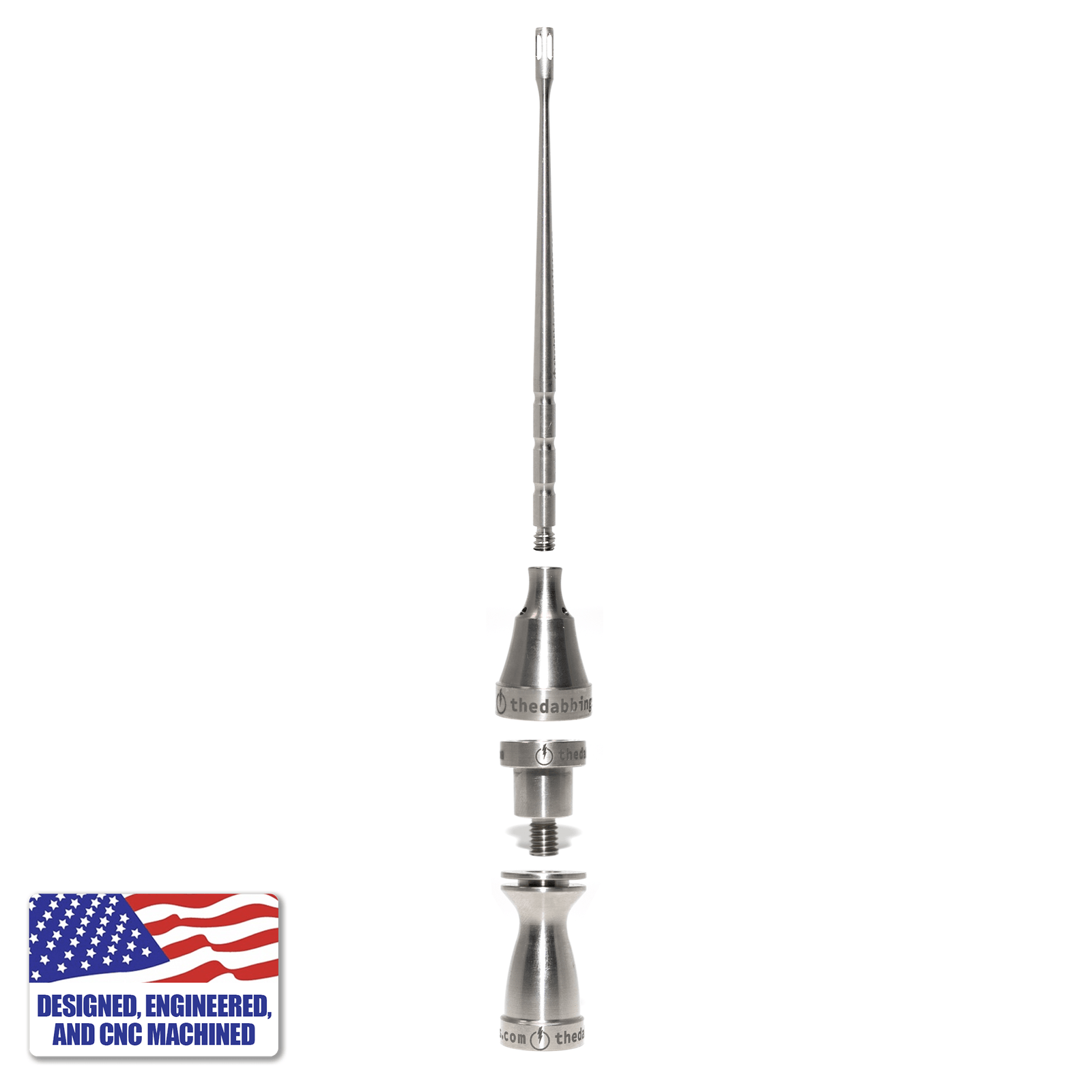 Complete Titanium Dabbing Hardware Kit - Female, 14mm/10mm, Claw Shovel | Full Nail-Cap Stack | DW