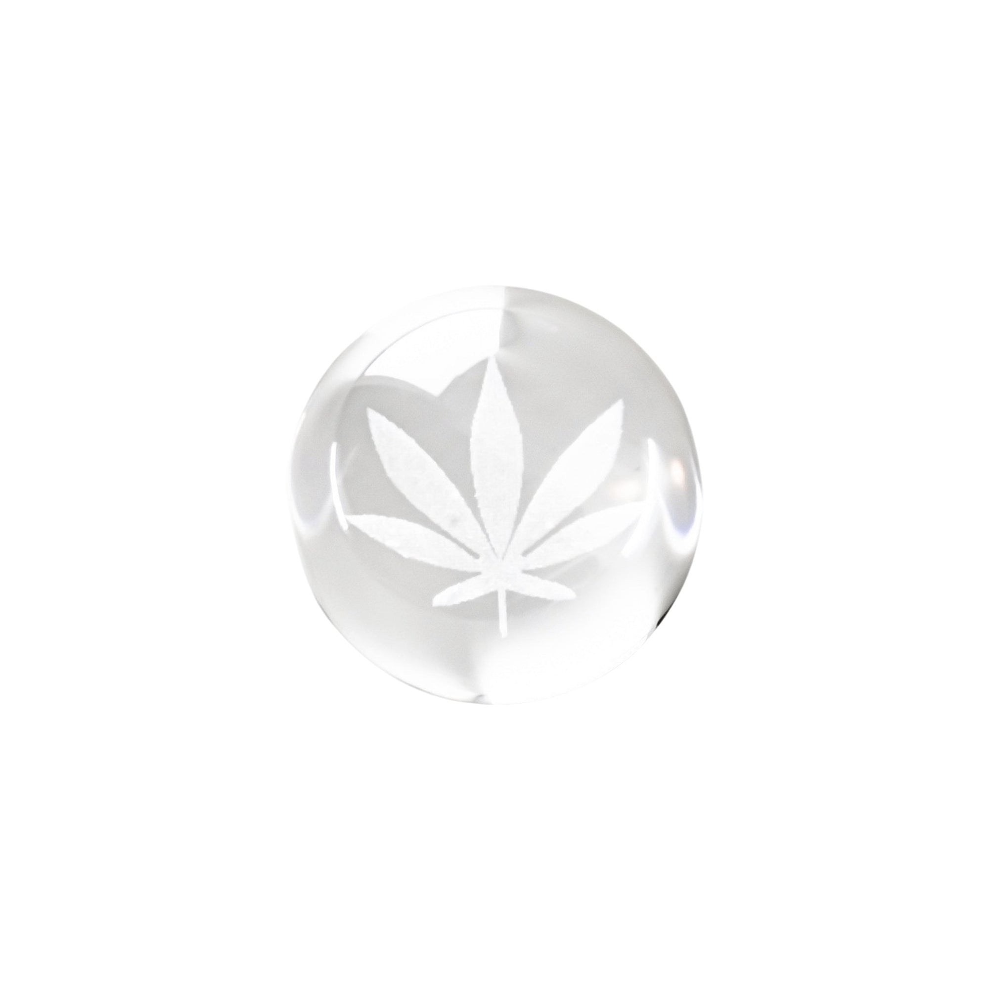 Clear Weed Leaf Slurper Marble | Marble View | Dabbing Warehouse