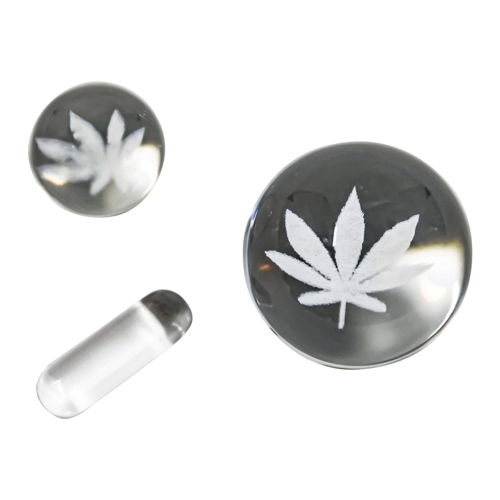Clear Weed Leaf Slurper Marble | Marble View | Dabbing Warehouse