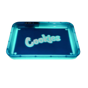 Cookies Glo Tray V3 | Blue Lit View | Dabbing Warehouse