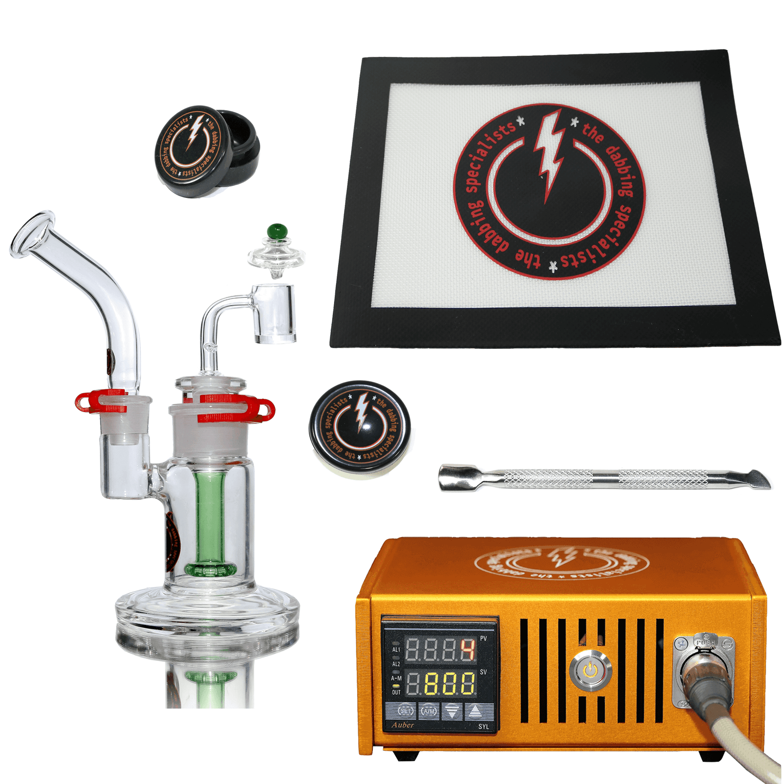The Dabbing Specialists Custom Enail Dabbing Kit #5 | Starter Dab Kit | Orange Kit View | DW