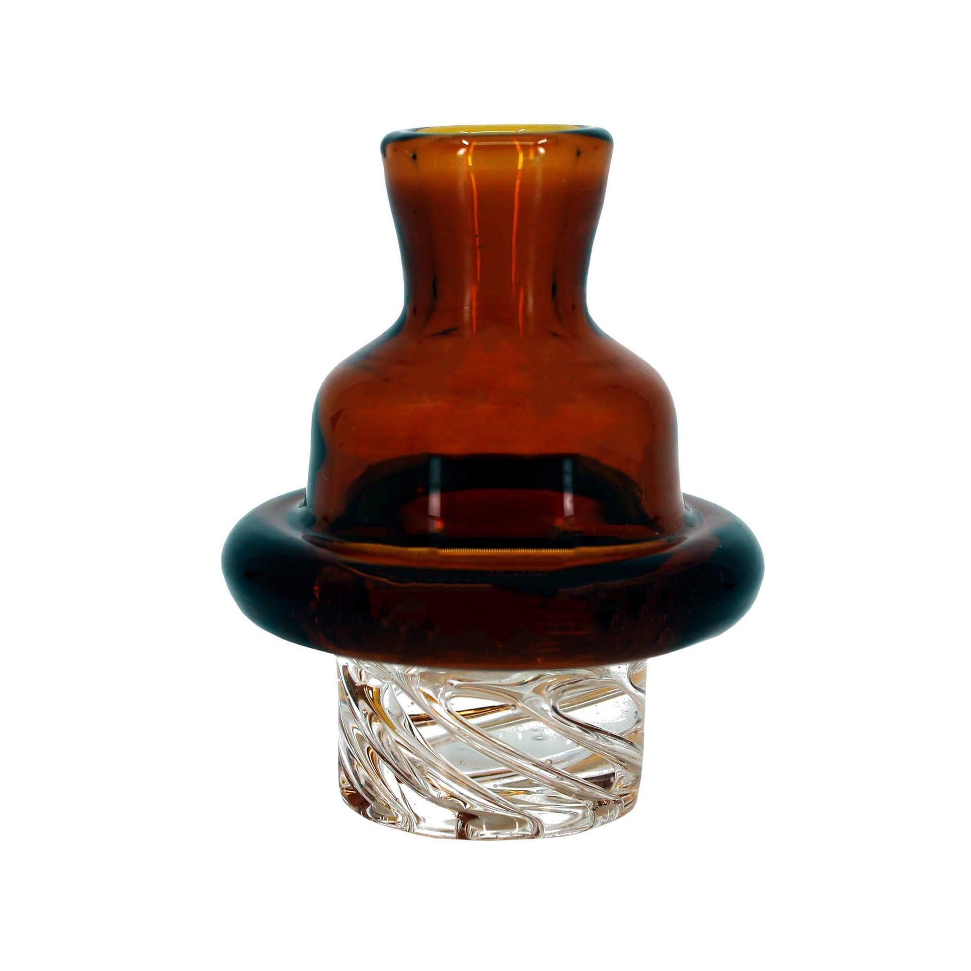 Cyclone Spinner Carb Cap | Amber Cyclone Profile View | Dabbing Warehouse