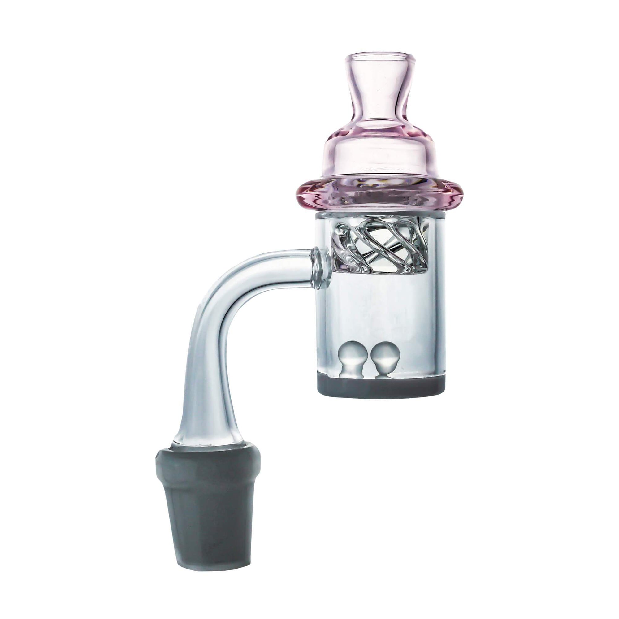 Cyclone Spinner Carb Cap | Pink Cyclone Carb Cap On Banger View | Dabbing Warehouse