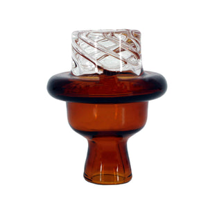 Cyclone Spinner Carb Cap | Amber Cyclone Upside Down View | Dabbing Warehouse