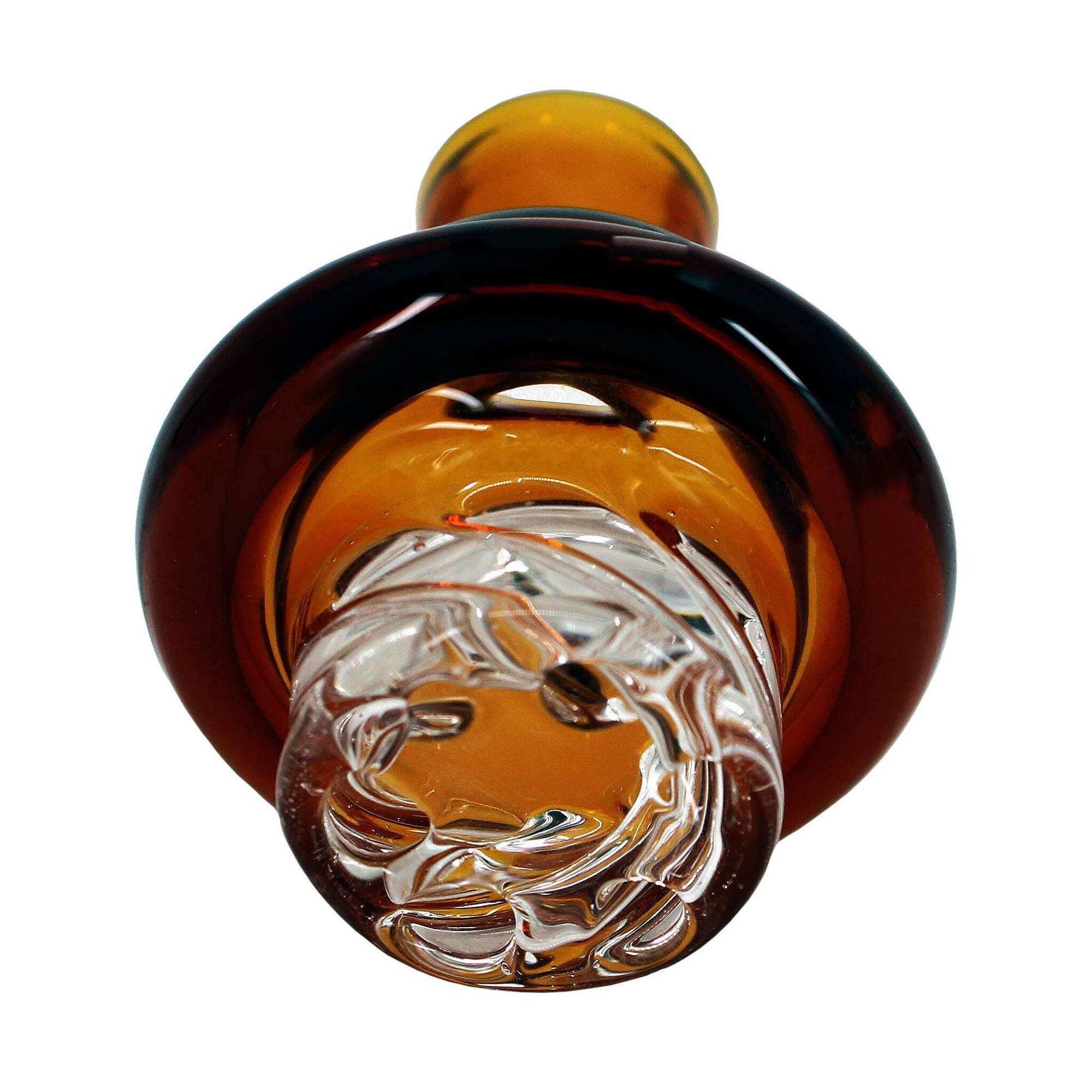 Cyclone Spinner Carb Cap | Amber Cyclone Profile View | Dabbing Warehouse