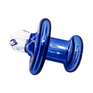 Dual Nozzle Directional Pushpin Carb Cap | Blue Angled View | Dabbing Warehouse