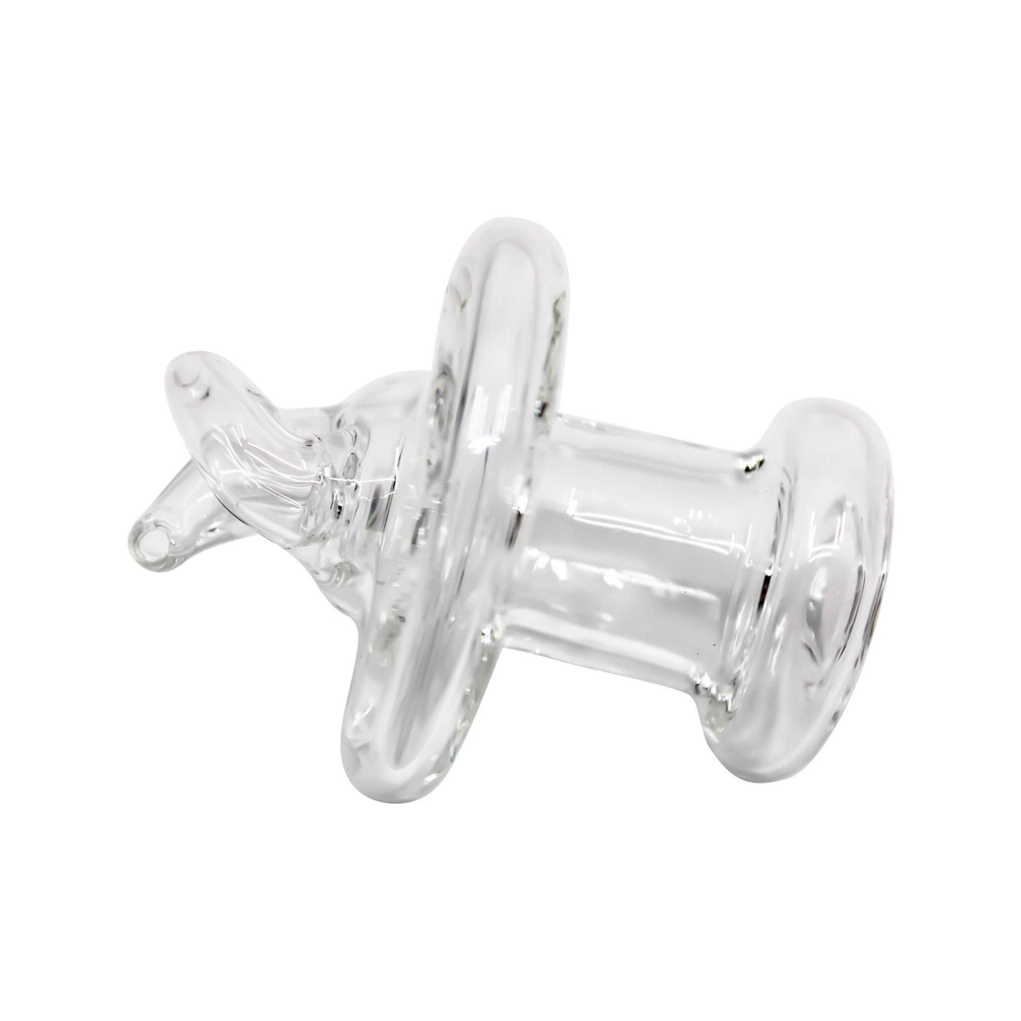 Dual Nozzle Directional Pushpin Carb Cap | Clear Angled View | Dabbing Warehouse