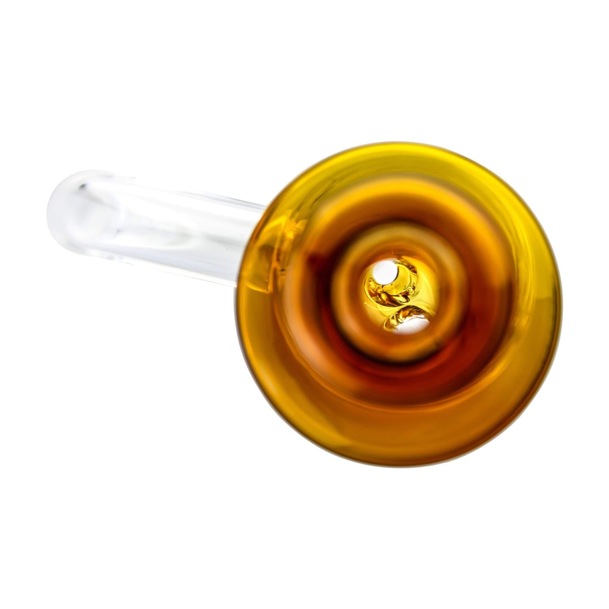 Dual Nozzle Directional Pushpin Carb Cap | Amber View On Banger View | Dabbing Warehouse