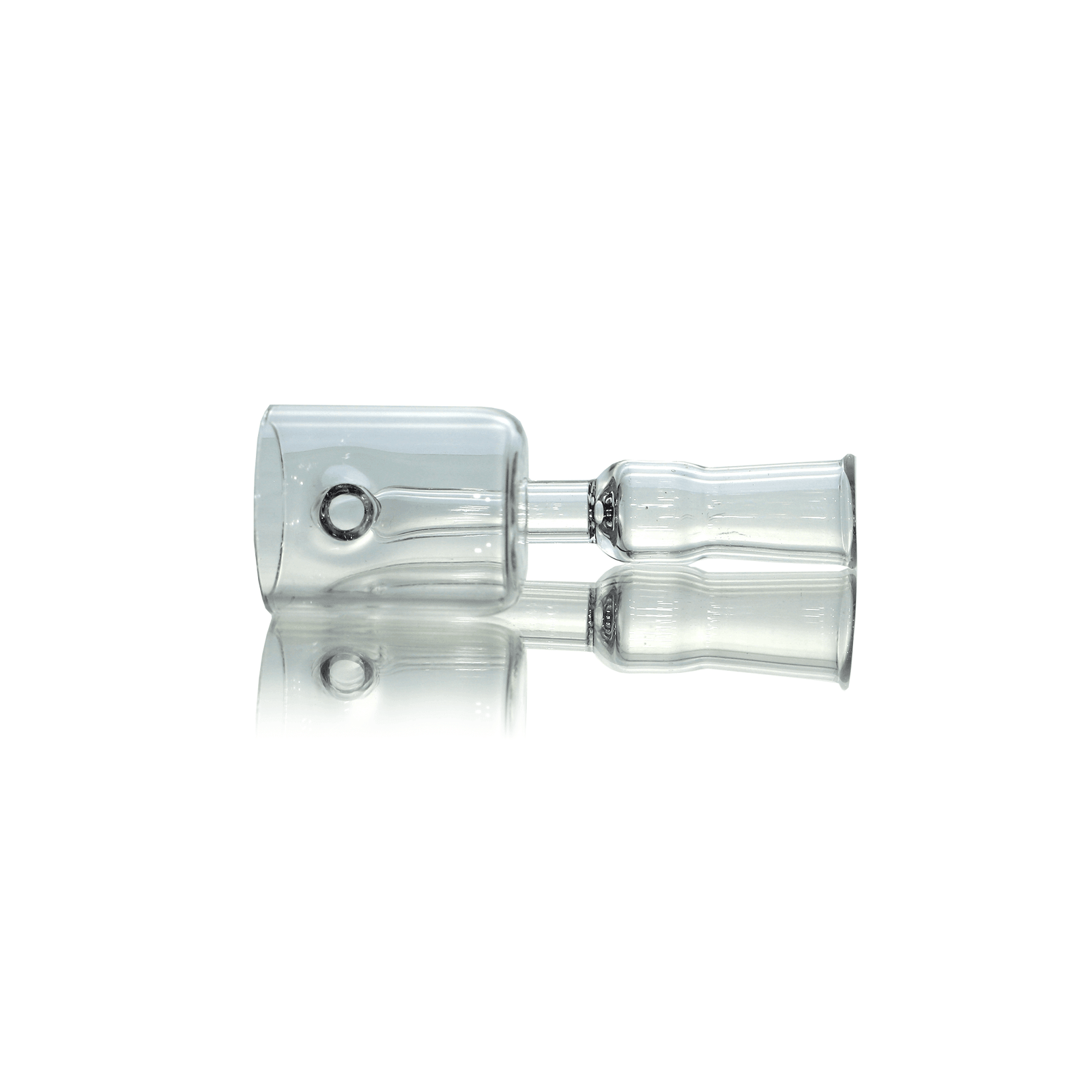 Flat Top Quartz Banger | 10mm Female | Cup Insert and Saucer Cap | Full Banger Stack View | DW