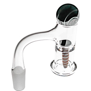 Full Weld Straight Terp Slurper | Profile View With Marble & Dab Screw | Dabbing Warehouse