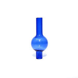 Glass Dab Rig | Double Recycler Bubbler | 18mm Female E-Banger | Bubble Carb Cap View | DW