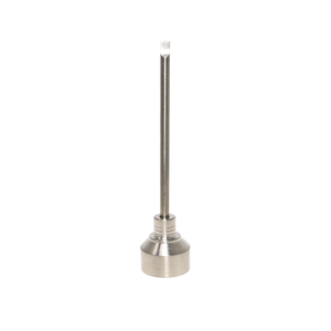 Glass Dab Rig Kit | Mini Dual Bubbler with 16-Hole Titanium Nail | Titanium Dab Cap Tool View | DW