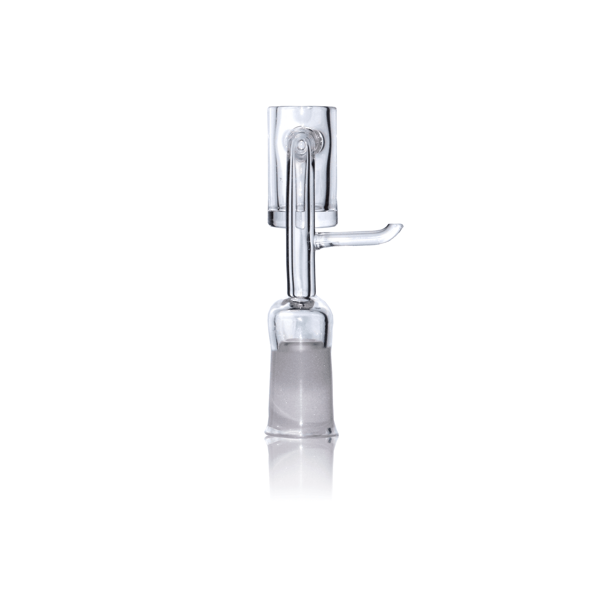 Glass Dab Rig Kit | Mini Dual Bubbler with Quartz E-Banger | E-Banger Rear View | DW
